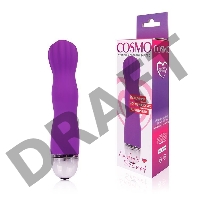 Фантазийный фиолетовый силиконовый вибратор Cosmo - 13,7 см. 