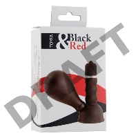 Вибромассажер для сосков Black & Red by TOYFA с грушей, ABS пластик, чёрный, 8,2 см