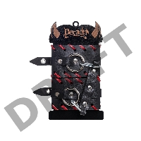 Оковы с краснои окантовкои Pecado BDSM, натуральная кожа, черные