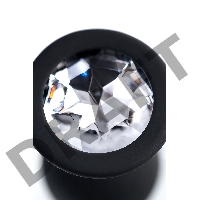 Анальная втулка POPO Pleasure by TOYFA со стразом S, силикон, черная, 7,2 см, Ø 2,8 см, 25 г