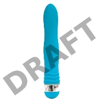 Голубой эргономичный вибратор Sexy Friend - 17,5 см.