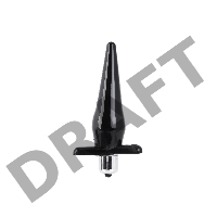 Анальная втулка Black & Red by TOYFA, TPE, черная, 12,7 см, Ø 3 см