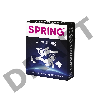 Презервативы Spring Ultra strong, утолщенные, латекс, 17,5 см, 3 шт