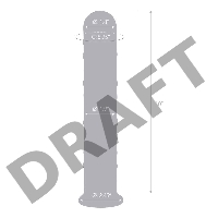 Прямой стеклянный фаллос с массажным рельефом 10 EXTRA LARGE GLASS DILDO
