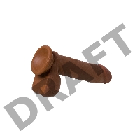 Реалистичный фаллоимитатор TOYFA RealStick Elite Mulatto, коричневый, 16 см