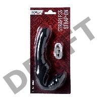 Безремневой страпон Black & Red by TOYFA с вибрацией, силикон, черный, 35 см