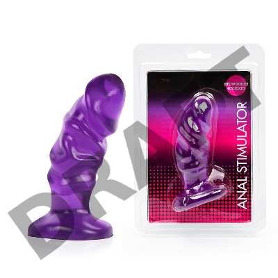 Фиолетовый анальный фаллоимитатор ANAL STIMULATOR - 12 см.
