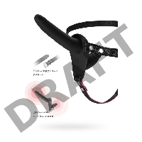 Страпон на креплении Black&Red by TOYFA, силикон, черный, 24 см