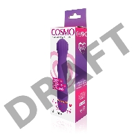 Фантазийный фиолетовый силиконовый вибратор Cosmo - 13,7 см. 