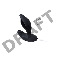 Стимулятор простаты Levett Titus, силикон, черный, 13 см