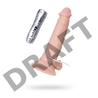 Реалистичный вибратор TOYFA RealStick Nude, PVC, 7 режимов вибрации, телесный.