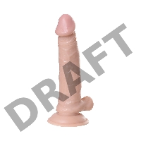 Реалистичный вибратор TOYFA RealStick Nude, PVC, 7 режимов вибрации, телесный.
