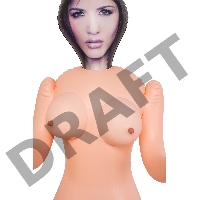 Кукла надувная Dolls-X by TOYFA Cassandra, брюнетка, с двумя отверстиями, 160 см