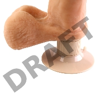 Вибромассажер реалистик 8 с мошонкой на присоске The Realistic Cock UR3 Vibrating 8” - White