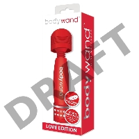 Красный жезловый мини-вибратор с кристаллами Mini Massager Love Edition