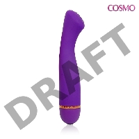 Фиолетовый силиконовый вибратор Cosmo с 20 режимами вибрации - 15,5 см. 