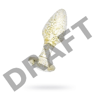 Анальная втулка TOYFA, акрил, золотая, 8 см, Ø 2,8 см