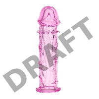 Насадка TOYFA, TPE, розовый, 12,5 см