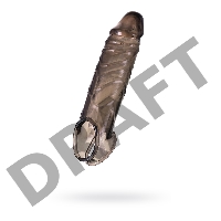 Насадка ToyFa XLover, для увеличения размера, TPE, черная, 15,5 см