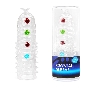 Закрытая белая насадка на пенис Crystal Sleeve с шариками и усиками - 14 см.