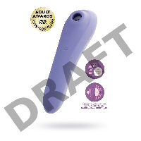 Вакуум-волновой бесконтактный стимулятор клитора Satisfyer Dual Pleasure, силикон, лиловый, 17,9 см.