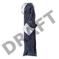 Анальная втулка с бело-розовым хвостом POPO Pleasure by TOYFA, S, силикон, черная, 45 см, Ø 2,7 см