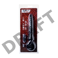 Насадка на пенис Black & Red by TOYFA с вибрацией, PVC, чёрный, 24 см