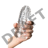 Мастурбатор нереалистичный Lingam by TOYFA  Savitri, TPE, прозрачный, 14 см