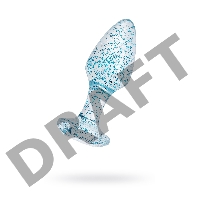 Анальная втулка TOYFA, акрил, голубой, 8 см, Ø 2,8 см