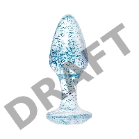 Анальная втулка TOYFA, акрил, голубой, 8 см, Ø 2,8 см