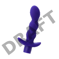 Анальный вибратор ToDo by Toyfa Adore, влагостойкий, силикон, синий, 15 см, Ø 3,1 см