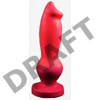Красный фаллоимитатор Стаффорд large - 26 см.
