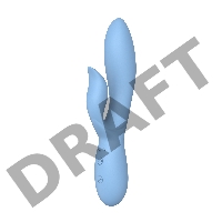 Вибратор кролик из жидкого силикона Isida, цвет небесно-голубой (INFINITE) (One Size)