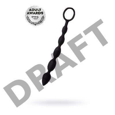 Анальная цепочка Toyfa A-toys Dang, силикон, черный, 27,6 см