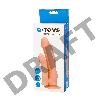 Реалистичный фаллоимитатор TOYFA  A-Toys Twint, силикон, телесный, 19,5 см