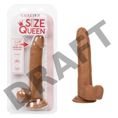 Коричневый фаллоимитатор Size Queen 8 - 25,5 см.