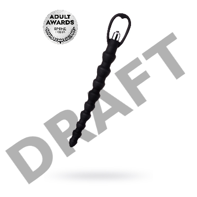 Анальная цепочка Toyfa A-toys Cheran, силикон, черный, 32,7 см