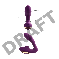 Массажер с двойной стимуляцией L'EROINA by TOYFA Mave, силикон, фиолетовый, 14 см