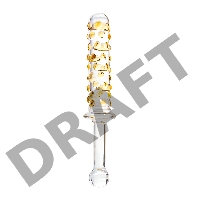 Двусторонний фаллоимитатор Sexus Glass, стекло, прозрачный, 25 см