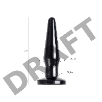 Анальная втулка TOYFA POPO Pleasure Gemini , TPE, черная,12,1 см