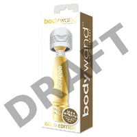 Золотистый жезловый мини-вибратор с кристаллами Mini Massager Gold Edition