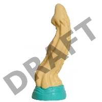 Бежевый фаллоимитатор Песчаная Змея medium - 24 см.