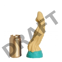 Бежевый фаллоимитатор Песчаная Змея medium - 24 см.