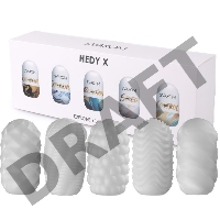 Набор мастурбаторов нереалистичных Svakom Hedy X5 Mixed (5 шт.), TPE, белый, 9 см