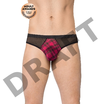 Трусы мужские с клетчатой вставской SoftLine Collection, черный, XL