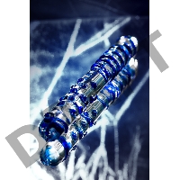 Двусторонний фаллоимитатор Sexus Glass, стекло, прозрачный, 22 см