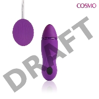 Фиолетовое виброяйцо Cosmo с пультом управления вибрацией