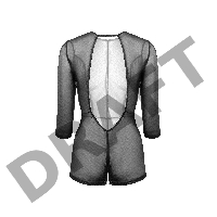 Эротический комбинезон Waname Preciosity с рукавами ¾ черный (42-44)