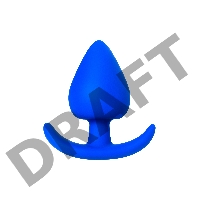 Анальная пробка A-Toys by TOYFA Nosh, силикон, синяя, 8,3 см