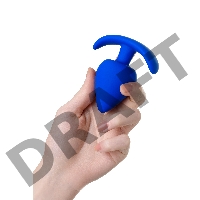 Анальная пробка A-Toys by TOYFA Nosh, силикон, синяя, 8,3 см